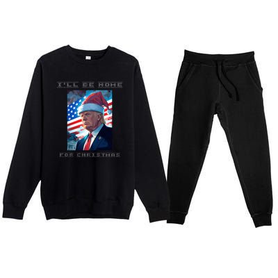 Donald Trump Ill Be Home For Christmas Inauguration Premium Crewneck Sweatsuit Set