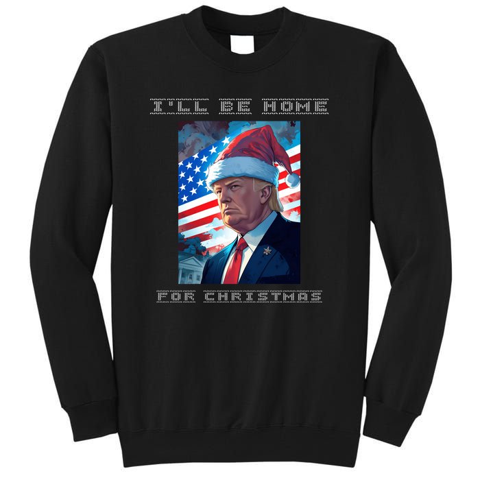 Donald Trump Ill Be Home For Christmas Inauguration Tall Sweatshirt