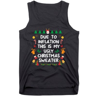 Due to Inflation Ugly Christmas Sweaters Tank Top