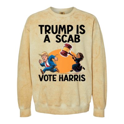 Donald Trump Is A Scab TrumpS A Scab Vote Harris President Colorblast Crewneck Sweatshirt