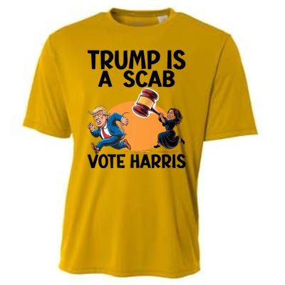 Donald Trump Is A Scab TrumpS A Scab Vote Harris President Cooling Performance Crew T-Shirt