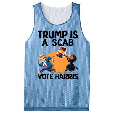 Donald Trump Is A Scab TrumpS A Scab Vote Harris President Mesh Reversible Basketball Jersey Tank