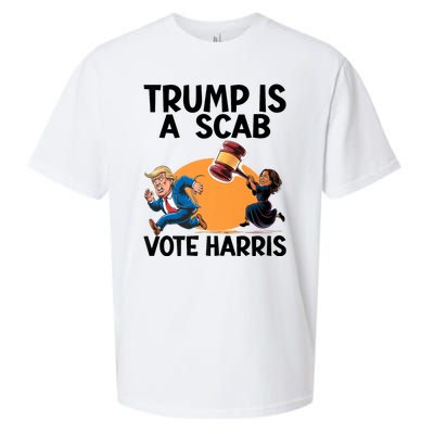 Donald Trump Is A Scab TrumpS A Scab Vote Harris President Sueded Cloud Jersey T-Shirt