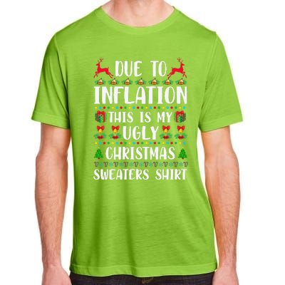 Due To Inflation Ugly Christmas Cute Family Matching Adult ChromaSoft Performance T-Shirt