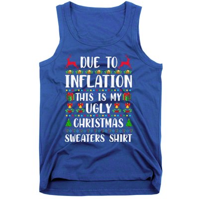 Due To Inflation Ugly Christmas Cute Family Matching Tank Top