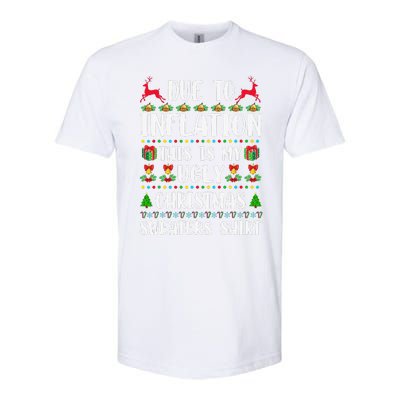 Due To Inflation Ugly Christmas Cute Family Matching Softstyle CVC T-Shirt