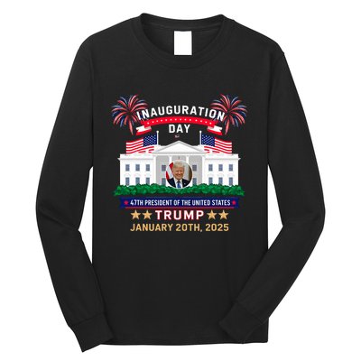 Donald Trump Inauguration Day 2025 47th President 47 Us Flag Long Sleeve Shirt