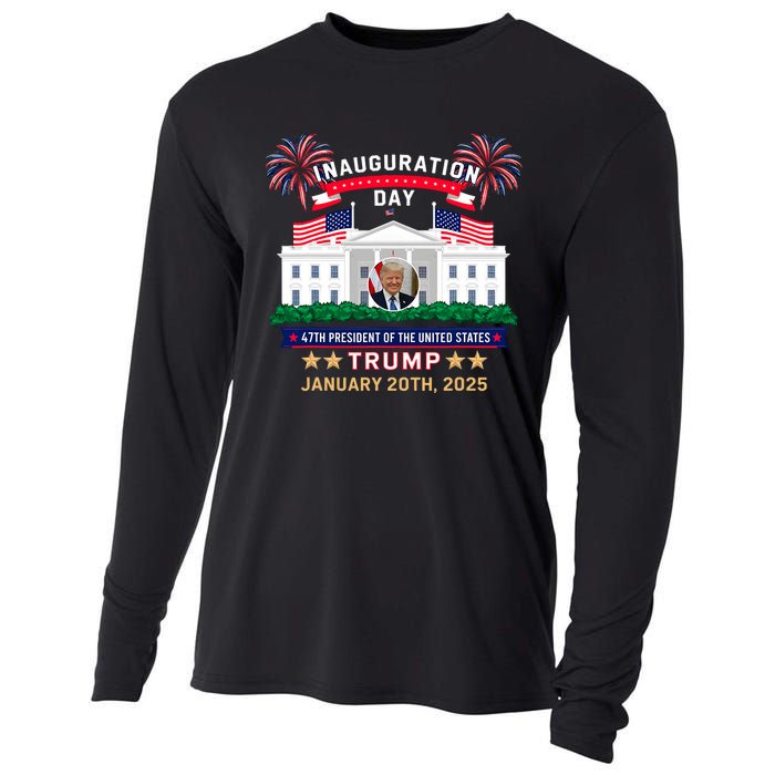 Donald Trump Inauguration Day 2025 47th President 47 Us Flag Cooling Performance Long Sleeve Crew