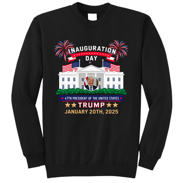 Donald Trump Inauguration Day 2025 47th President 47 Us Flag Tall Sweatshirt