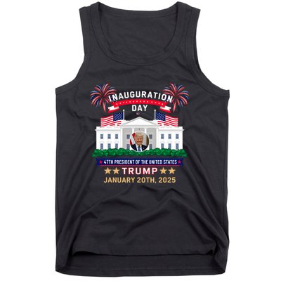 Donald Trump Inauguration Day 2025 47th President 47 Us Flag Tank Top