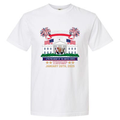 Donald Trump Inauguration Day 2025 47th President 47 Us Flag Garment-Dyed Heavyweight T-Shirt