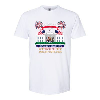 Donald Trump Inauguration Day 2025 47th President 47 Us Flag Softstyle CVC T-Shirt