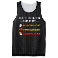 Due To Inflation This Is My Funny Halloween Costume Mesh Reversible Basketball Jersey Tank