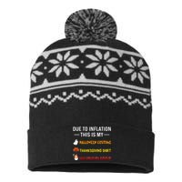 Due To Inflation This Is My Funny Halloween Costume USA-Made Snowflake Beanie