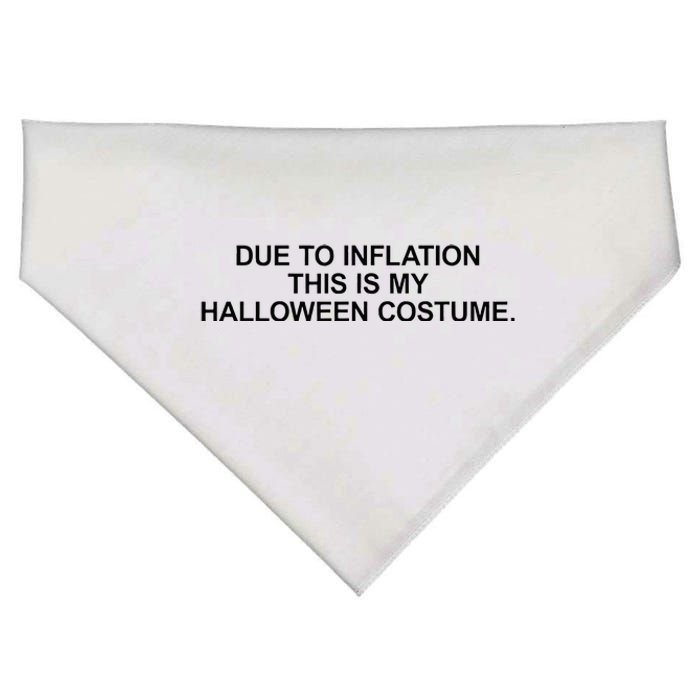 Due To Inflation This Is My Halloween Costume Generic Funny USA-Made Doggie Bandana