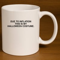 Due To Inflation This Is My Halloween Costume Generic Funny 11oz C Handle Ceramic Mug