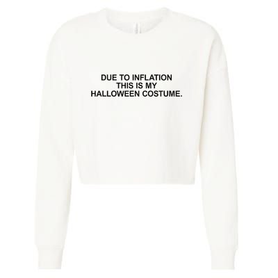 Due To Inflation This Is My Halloween Costume Generic Funny Cropped Pullover Crew