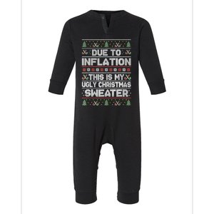 Due To Inflation This Is My Ugly Sweater Family Christmas Infant Fleece One Piece