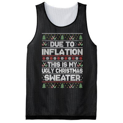 Due To Inflation This Is My Ugly Sweater Family Christmas Mesh Reversible Basketball Jersey Tank