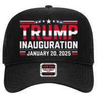 Donald Trump Inauguration Day 2025 High Crown Mesh Back Trucker Hat