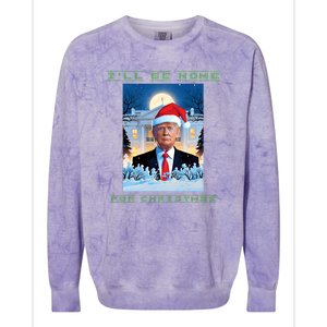 Donald Trump Ill Be Home For Christmas Inauguration Colorblast Crewneck Sweatshirt