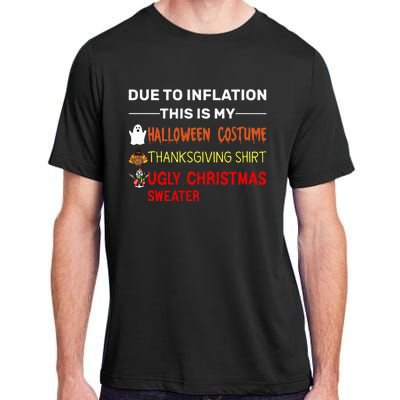 Due to Inflation This is My Halloween Thanksgiving Adult ChromaSoft Performance T-Shirt