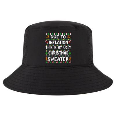 Due To Inflation Funny Christmas Sweater Xmas  Cool Comfort Performance Bucket Hat