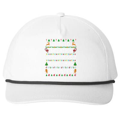 Due To Inflation Funny Christmas Sweater Xmas  Snapback Five-Panel Rope Hat