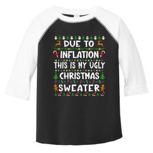 Due To Inflation Funny Christmas Sweater Xmas  Toddler Fine Jersey T-Shirt