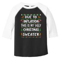 Due To Inflation Funny Christmas Sweater Xmas  Toddler Fine Jersey T-Shirt