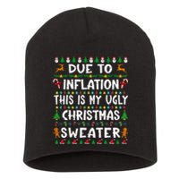 Due To Inflation Funny Christmas Sweater Xmas  Short Acrylic Beanie