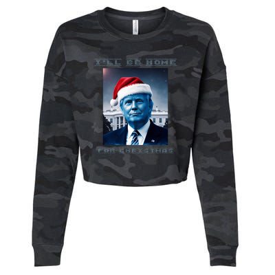 Donald Trump Ill Be Home For Christmas Inauguration Cropped Pullover Crew