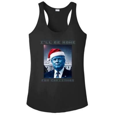 Donald Trump Ill Be Home For Christmas Inauguration Ladies PosiCharge Competitor Racerback Tank