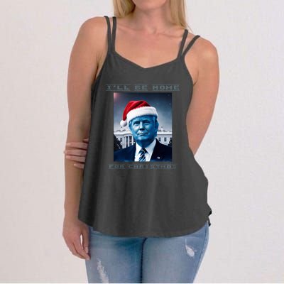 Donald Trump Ill Be Home For Christmas Inauguration Women's Strappy Tank