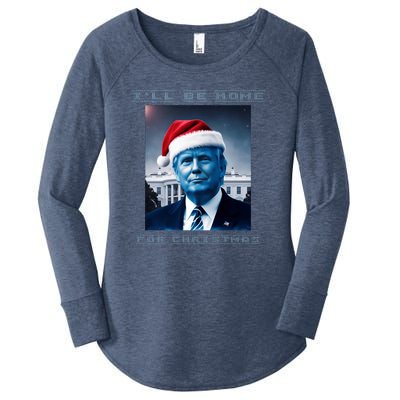 Donald Trump Ill Be Home For Christmas Inauguration Women's Perfect Tri Tunic Long Sleeve Shirt