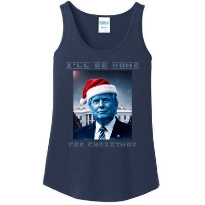 Donald Trump Ill Be Home For Christmas Inauguration Ladies Essential Tank