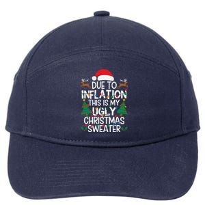 Due To Inflation This Is My Ugly Sweater For Christmas 7-Panel Snapback Hat