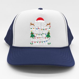 Due To Inflation This Is My Ugly Sweater For Christmas Trucker Hat