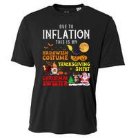 Due To Inflation This Is My Pumpkin Turkey Halloween Cooling Performance Crew T-Shirt