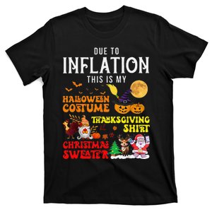 Due To Inflation This Is My Pumpkin Turkey Halloween T-Shirt