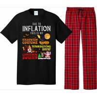 Due To Inflation This Is My Pumpkin Turkey Halloween Pajama Set