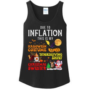 Due To Inflation This Is My Pumpkin Turkey Halloween Ladies Essential Tank