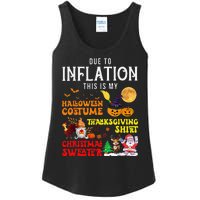 Due To Inflation This Is My Pumpkin Turkey Halloween Ladies Essential Tank