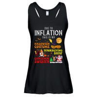 Due To Inflation This Is My Pumpkin Turkey Halloween Ladies Essential Flowy Tank