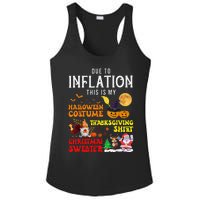 Due To Inflation This Is My Pumpkin Turkey Halloween Ladies PosiCharge Competitor Racerback Tank