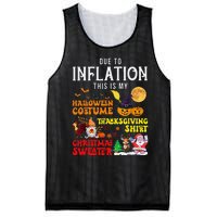 Due To Inflation This Is My Pumpkin Turkey Halloween Mesh Reversible Basketball Jersey Tank