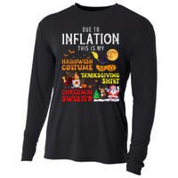 Due To Inflation This Is My Pumpkin Turkey Halloween Cooling Performance Long Sleeve Crew