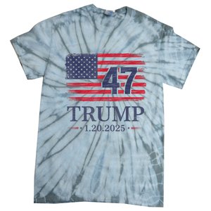 Donald Trump Inauguration Day 2025 47th President 47 Us Flag Tie-Dye T-Shirt