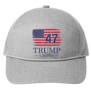 Donald Trump Inauguration Day 2025 47th President 47 Us Flag 7-Panel Snapback Hat