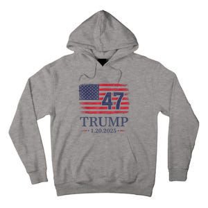 Donald Trump Inauguration Day 2025 47th President 47 Us Flag Tall Hoodie